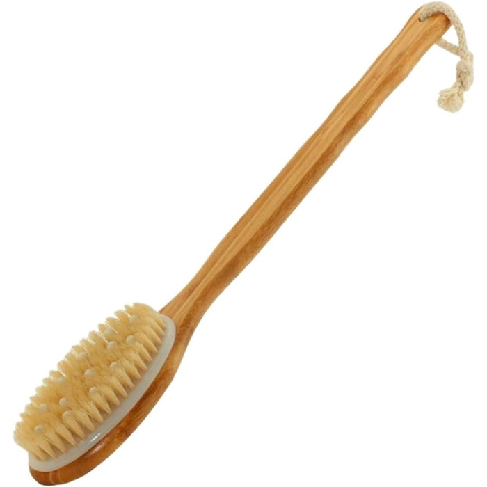 CambOs Bath Brushes with Hog Bristles for Women, Bath Brushes with Long Handle, Back Scrubber for Shower for Men, 41.9 cm