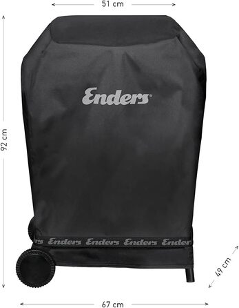 Чохол для газового гриля Enders URBAN з візком, водонепроникний, UV-захист, поліестер 300D, чорний