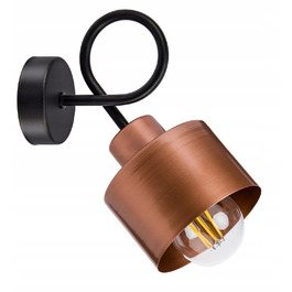 Настінний світильник-бра E27 у стилі лофт, металевий, мідний