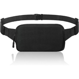 Спортивна поясна сумка MoKo для бігу, подорожей та активного відпочинку. Чорна сумка на пояс з регульованим ремінцем та блискавкою. Підходить для жінок та чоловіків.