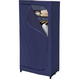 WENKO Business Wardrobe with Shelf and Clothes Rail, Fabric Wardrobe for Dust-Free Storage of Textiles, Metal Frame and Fabric in Durable Polyester Quality, 75 x 160 x 50 cm