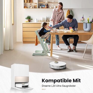 Набір аксесуарів для робота-пилососа Dreame L20 Ultra: 2 щітки, 6 мішків, 4 серветки, 4 фільтри HEPA, 4 бокові щітки, 1 щітка для очищення