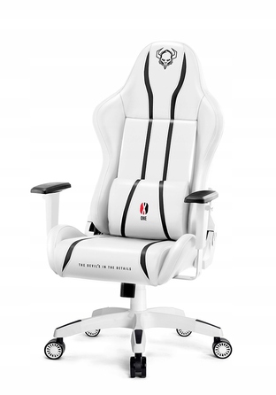 Ігрове крісло Diablo Chairs X-One 2.0, екошкіра, біле