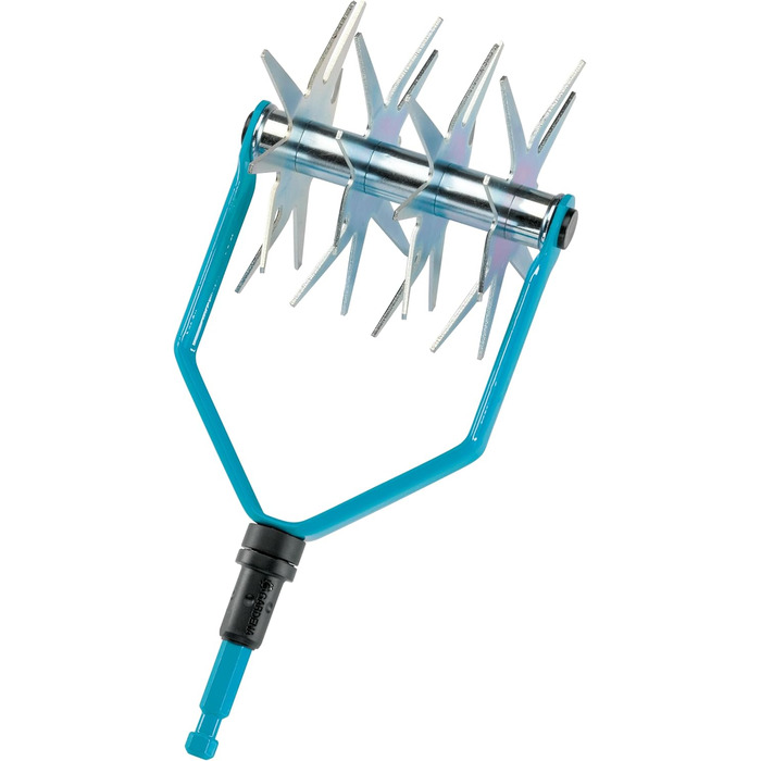 Gardena combisystem Star Cultivator: Soil cultivator for seedbed preparation and soil loosening, 14 cm working width, made of high-quality steel, Duroplast-coated, star wheels galvanized (3196-20)