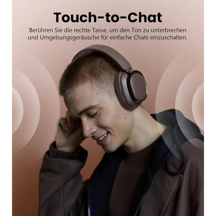 Навушники бездротові Edifier ES850NB з шумозаглушенням, Hi-Res Audio, Bluetooth 5.4, коричневі