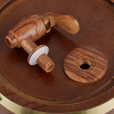 Relaxdays Small Wooden Barrel, 2.2 Liters