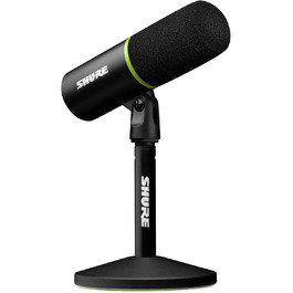 Shure MV6 USB Мікрофон для Ігор та Стрімінгу, Динамічний, USB-C, для PC Gamer та Стрімера