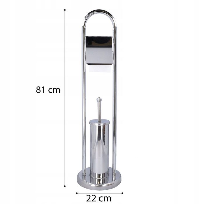 Підставка для йоржика та паперу 2в1, набір для туалету, сріблястий