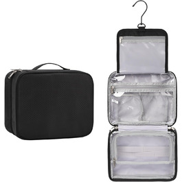 Сумка для туалетних аксесуарів для жінок та чоловіків, дорожня сумка-органайзер для косметики та туалетних речей (футбольний принт, чорний)