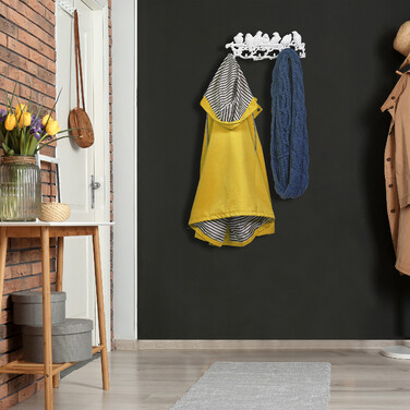 Relaxdays Bird-Themed White Coat Rack