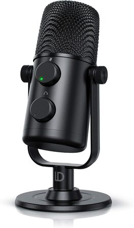 Конденсаторний мікрофон CSL з мікрофонною стійкою - Комплект для запису вокалу, подкастів, стрімінгу та геймінгу. XLR та 3.5mm підключення, велика мембрана, студійний мікрофон