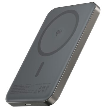 Power Bank 10000 mAh MagSafe Сірий (Qi2) – Бездротовий зарядний пристрій з USB-C, PD20W, ультратонкий титановий корпус для iPhone 15/16/17 та Apple Watch