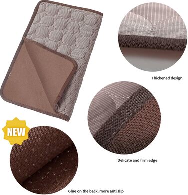 Килимок охолоджуючий для собак NIBESSER, 100x70 см, кавовий колір