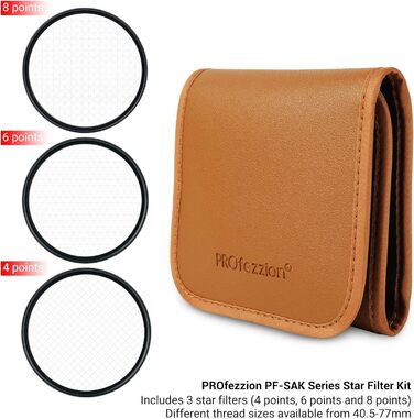 Зоряний фільтр PROfezzion Sternfilter 77mm Starburst (3 шт.) для Canon/Nikon