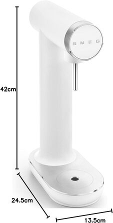 Smeg SKC01BLM Содовий апарат з регулятором газування та піддоном, 800 мл, білий матовий
