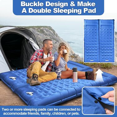 Wholede Self-Inflating Insulated Sleeping Pad for Camping - Lightweight & Waterproof Mat for 1 Person - Ideal for Backpacking, Hiking, Trekking & Tent Use