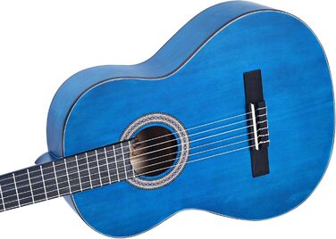 Класична гітара Winzz 4/4 для дорослих, 39 дюймів, синього кольору - ідеальна для початківців
