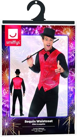 Світшот з паєтками Smiffys для чоловіків на Хелловін, червоний (L, 42-44)