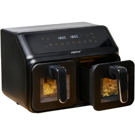 Фритюрниця Alpina Heißluft XXL: Air Fryer для 4-6 осіб, 1800W, 8L, 80-200°C, таймер 2 години, цифровий дисплей