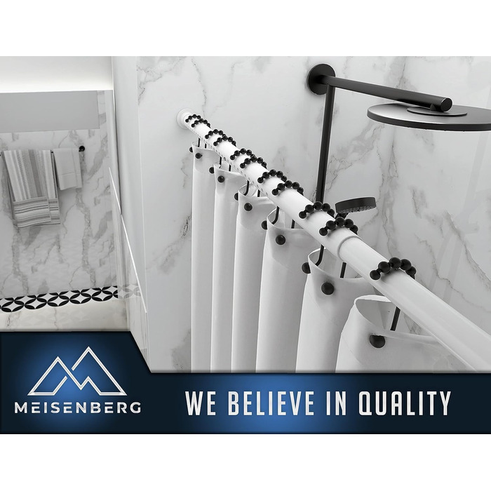 Штанга для душу без свердління 160-210 см, срібна, Ø 32 мм, телескопічна, з кріпленнями - для ванни, дверей, шафи. Нержавіюча сталь