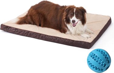 Ортопедичний лежак для собак: середній, 75х50х7 см, водонепроникний, бежевий. Легко миється, для маленьких та середніх порід.