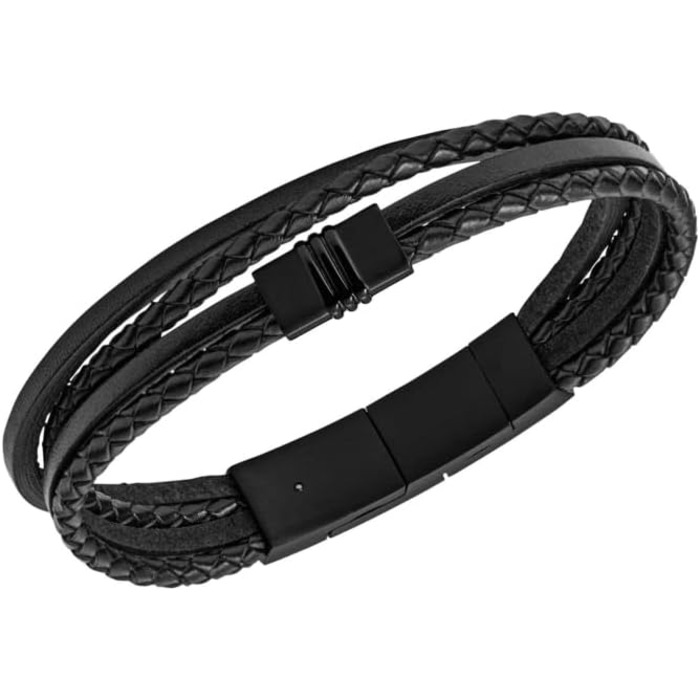 Годинник Fossil Vintage Casual чоловічий шкіряний або з нержавіючої сталі з застібкою-карабіном, класичною застібкою або розкладним браслетом, колір онікс