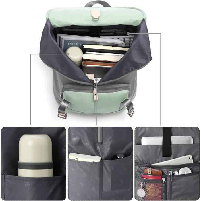 Жіночий рюкзак YAMTION на 17 дюймів з відділенням для ноутбука, USB-порт, для школи, університету, повсякденного використання (17