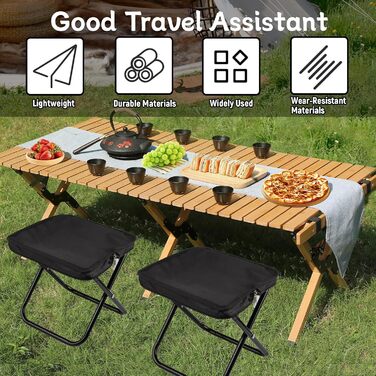 Складний стільчик-пуф для кемпінгу та відпочинку: туристичний, для риболовлі, дачі, пляжу (150 кг)