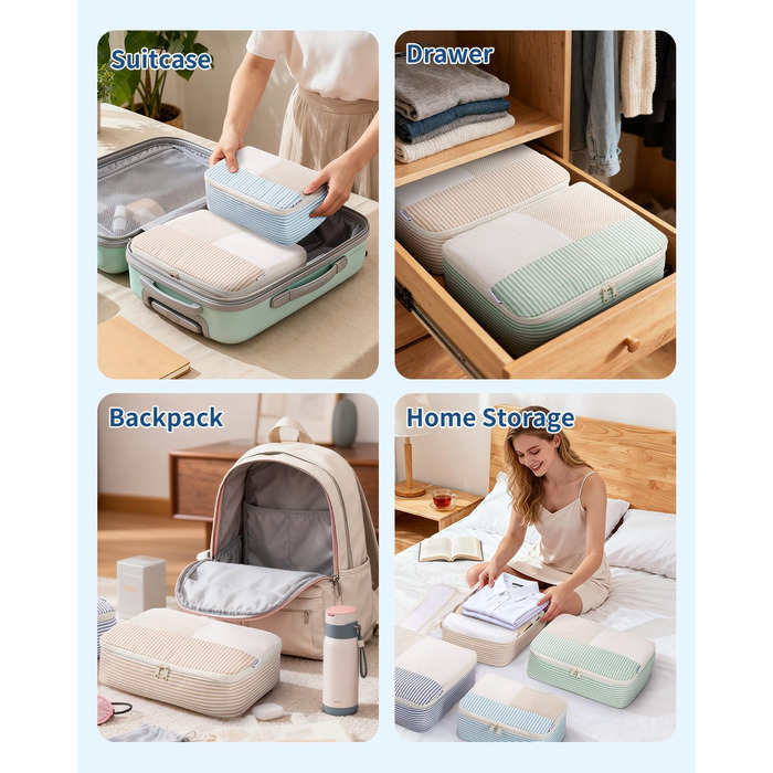 Набір органайзерів для валізи Narwey (7 шт.), кубики для пакування, органайзер для рюкзака, аксесуари для подорожей