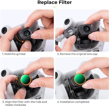 Набір фільтрів K&F Concept Mini 4 Pro: ND, CPL, поляризаційний, 6 шт. для DJI Mini 4 Pro