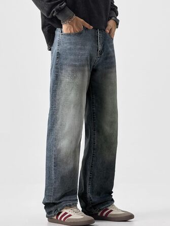 Чоловічі джинси Baggy JMIERR широкого крою, стрейч, вінтаж Y2K, сірі (M)