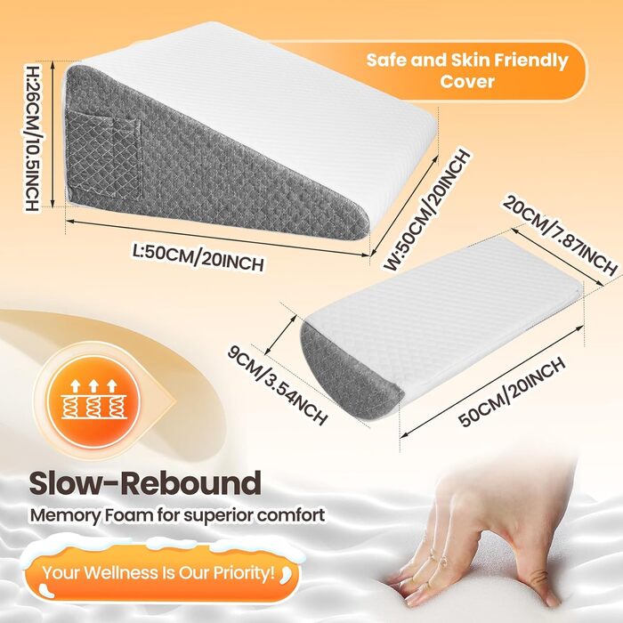 Подушки для читання та відпочинку: м'які подушки з memory foam для ліжка та дивану, підтримка спини, шиї та ніг