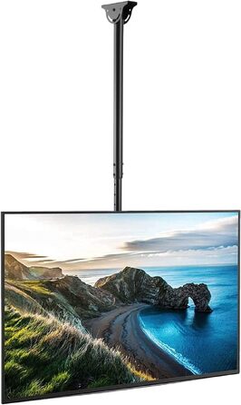 Телескопічний універсальний стельовий кронштейн Techly ICA-CPLB-944S для LED/LCD телевізорів 32-55 дюймів, регулювання висоти 81.8-139.7 см, чорний
