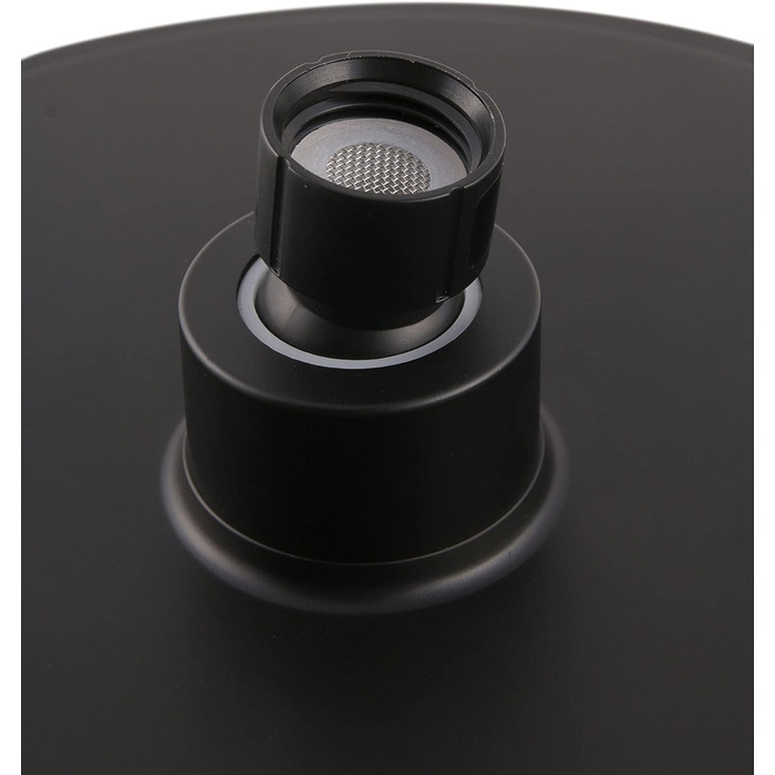 aquaSu® Shower Set Acana | Black | Showerhead: 3 spray patterns, pattern change via button & 12 cm spray plate | 150 cm metal shower hose | 60 cm shower rod | slider | anti-limescale nozzles | 72288 9 (Black - Bacila - Showerhead 24 Cm)