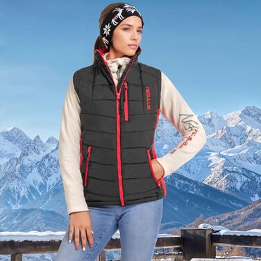 Жіноча жилетка Nebulus Weste Revival чорно-червона, розмір M