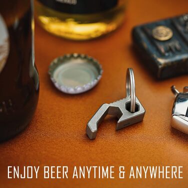 KeyUnity KA13 Titan Bottle Opener Keychain, 2-in-1 EDC Keychian Tool - Bottle Opener & Screwdriver, suitable for all glass bottle caps