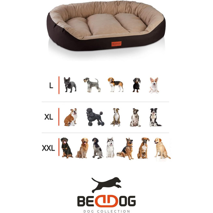 Ліжко для собак середніх порід - ліжко-кошик для собак XL - м'яке ліжко для собак, ліжко-софа для собак, ліжко для собак середніх розмірів. Матеріал: Alicante-Gewebe, колір: сірий, розмір: 85 x 70 x 21 см