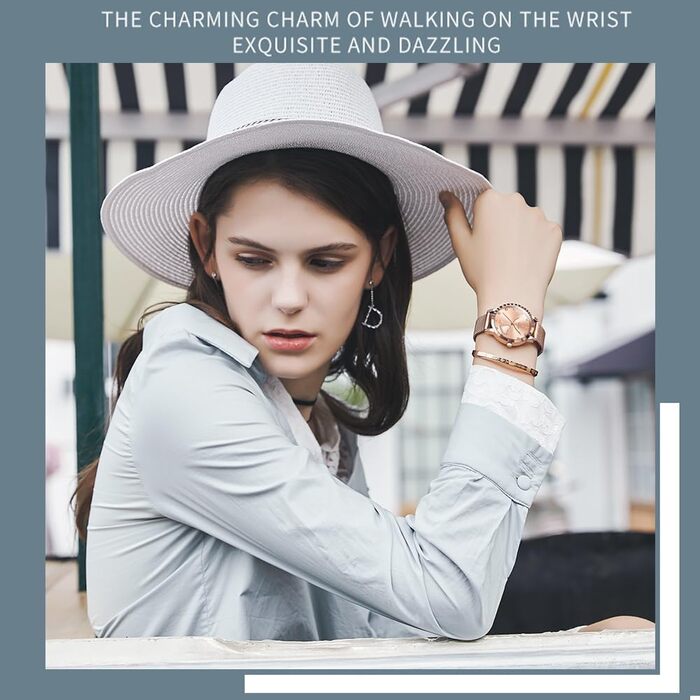 Годинник жіночий OLEVS рожеве золото з серцем та діамантом, чорно-білий циферблат, кварц, водонепроникний, комплект з браслетом, моделі 5189, рожевий