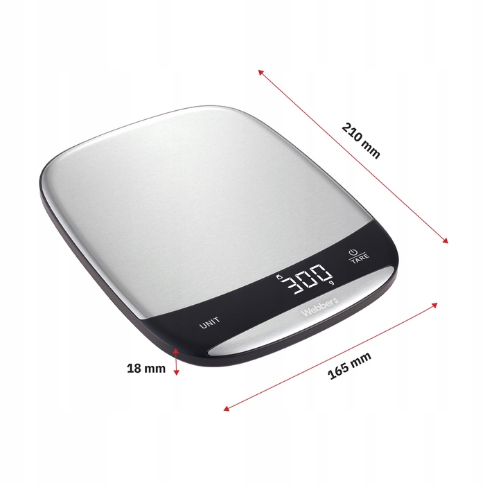 Кухонні ваги Webber EK8880R, сріблястий/сірий, до 10 кг