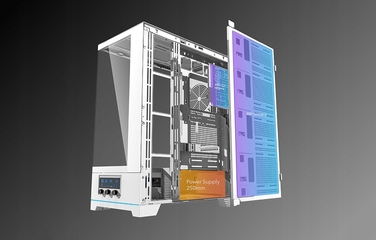 Корпус для ПК DarkFlash DY451L Midi Tower ATX, ігровий, білий (з нижнім розміщенням БЖ)
