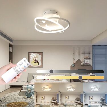 LED Ceiling Light Children's Room Lamp Ceiling, Dimmable Children's Room Ceiling Light with Remote Control, 32W Children's Room Ceiling Light Clouds for Living Room, Bedroom (40cm, Warm White Dimmable)