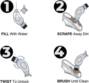 Boot Buddy Shoe and Boot Cleaner Brush: Scrub Clean Walking & Hiking Shoes, Golf Shoes, Soccer Shoes, Rubber Boots & General Outdoor Shoes and Equipment in Minutes, Comes with Towel
