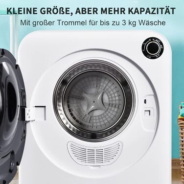 Настінний сушильний автомат Merax (830W, білий) з 5 програмами, захистом від перегріву та фільтрацією, 3-4.5 кг
