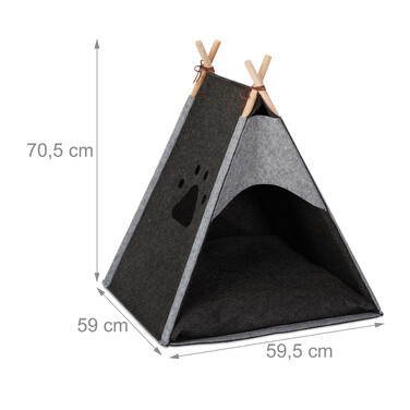 Relaxdays Felt Dog Tent