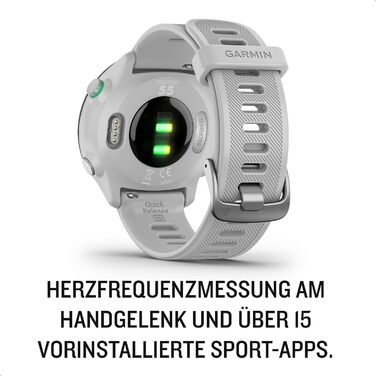 Garmin Forerunner 55 – GPS-годинник для бігу з кольоровим дисплеєм, що завжди активний, щоденними рекомендаціями щодо тренувань, прогнозом часу пробіжки, спортивними програмами та до 14 днів роботи від акумулятора. (Білий, одиничний)