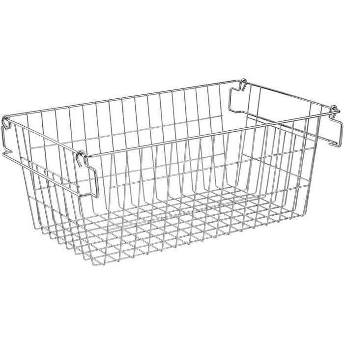 SANNO Freezer Storage Baskets, Stackable, for Pantry, Storage and Organization, Stackable, Potato and Onion Storage Containers, Metal Storage Baskets, 4 Pack