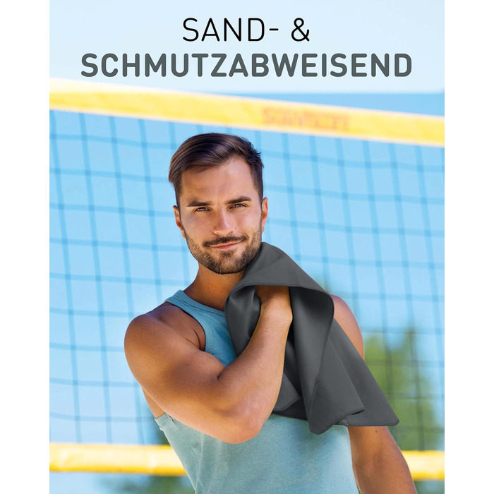 Рушник з мікрофібри Fit-Flip - компактний та легкий, швидковисихаючий - для подорожей, спорту, пляжу - великий, 50x30 см - 1 шт.