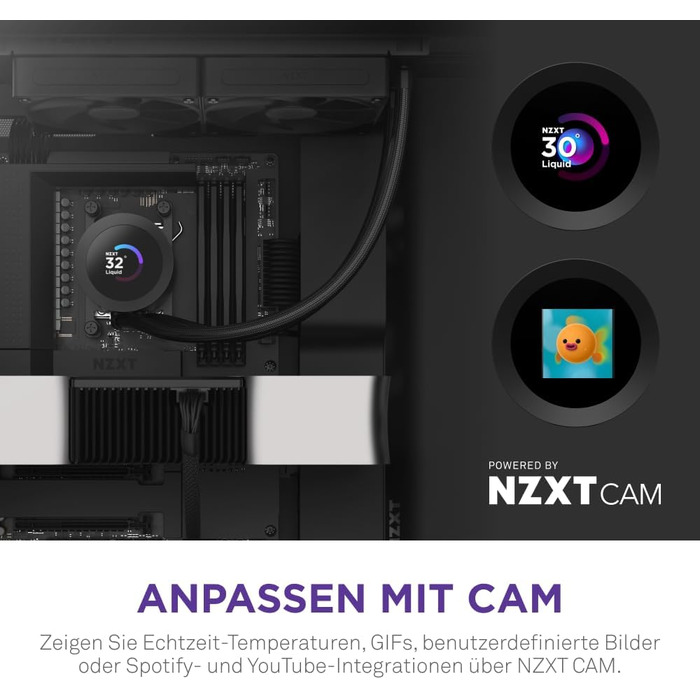 NZXT Kraken Z240 - Рідинна система охолодження CPU з LCD-дисплеєм, чорний
