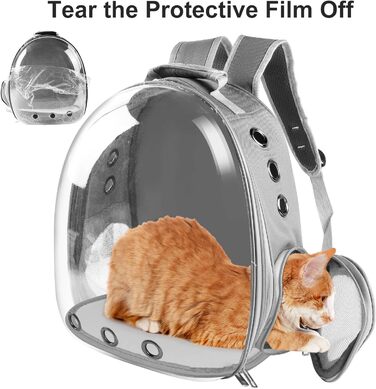 Сумка-переноска для котів, домашніх тварин, рюкзак-переноска, передня кишеня для маленьких, середніх котів, цуценят, собак (сіра)