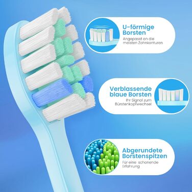 Електрична зубна щітка YUNCHI C2 з 40000 VPM, звукова щітка для дорослих, зарядка USB-C, 55 днів роботи від акумулятора, 5 режимів чищення, таймер 2 хвилини, 8 насадок, дорожній футляр, чорний (Ycyc-y7 Blue)